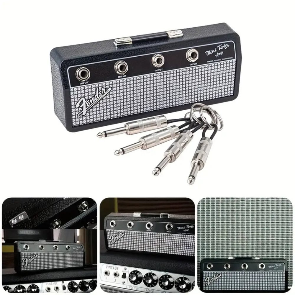 Fender Guitar Plug In Keychain Holder Self Adhesive Key Holder 4 Plugs